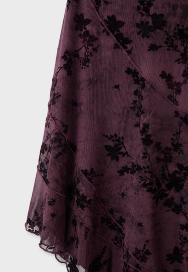 Asymmetric tulle skirt — Purple 9