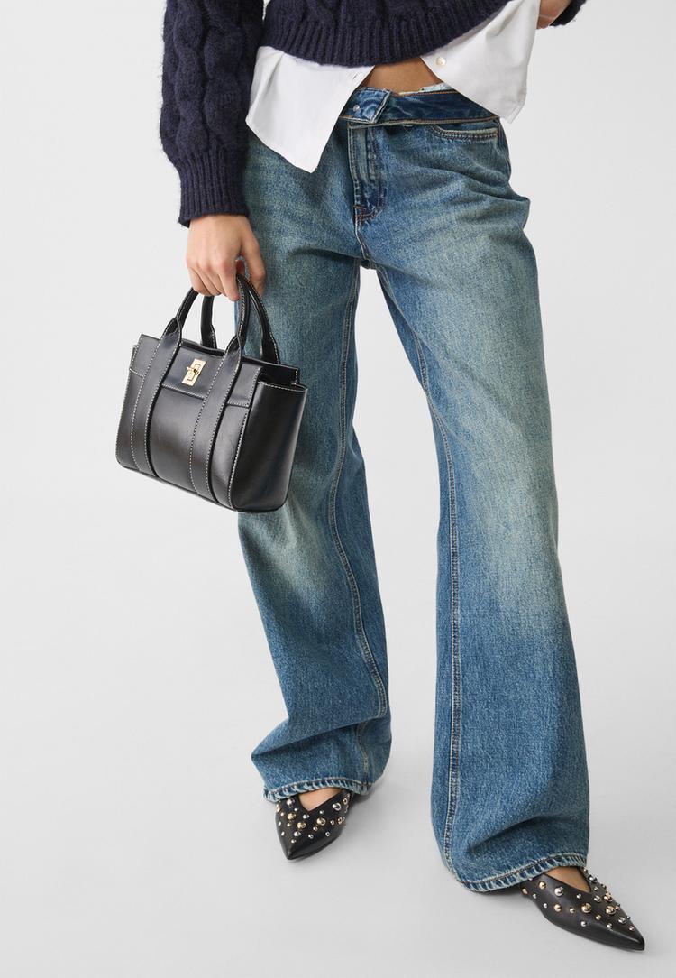 bolso tote con cierre