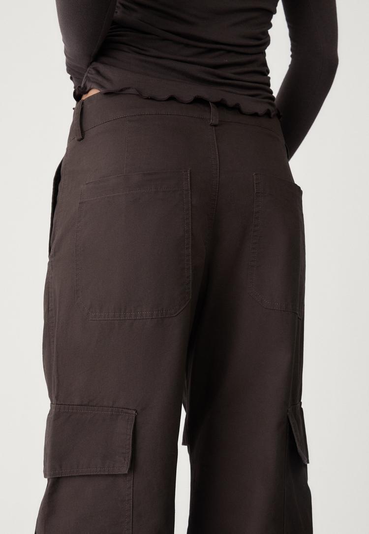 pantalon cargo wide leg