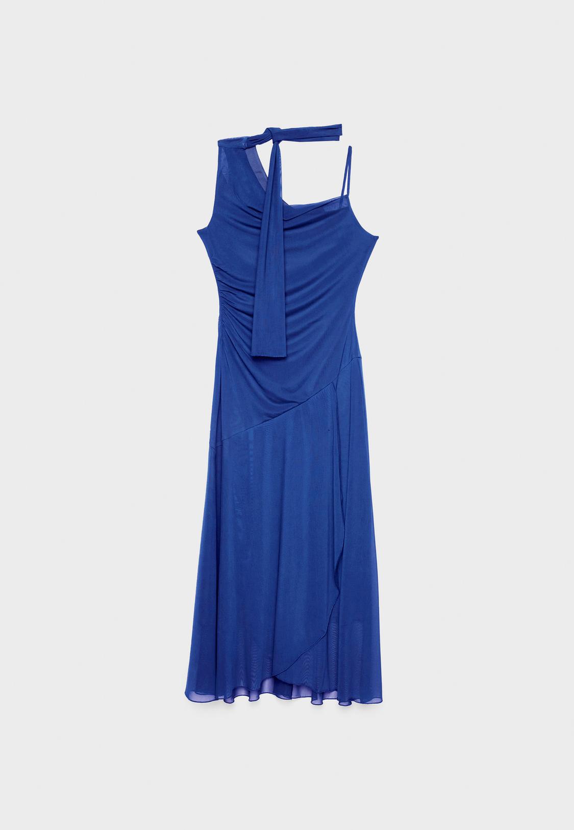 Asymmetric halter midi dress - Women's fashion | Stradivarius Iraq Asymmetric halter midi dress - Women's fashion | Stradivarius Iraq