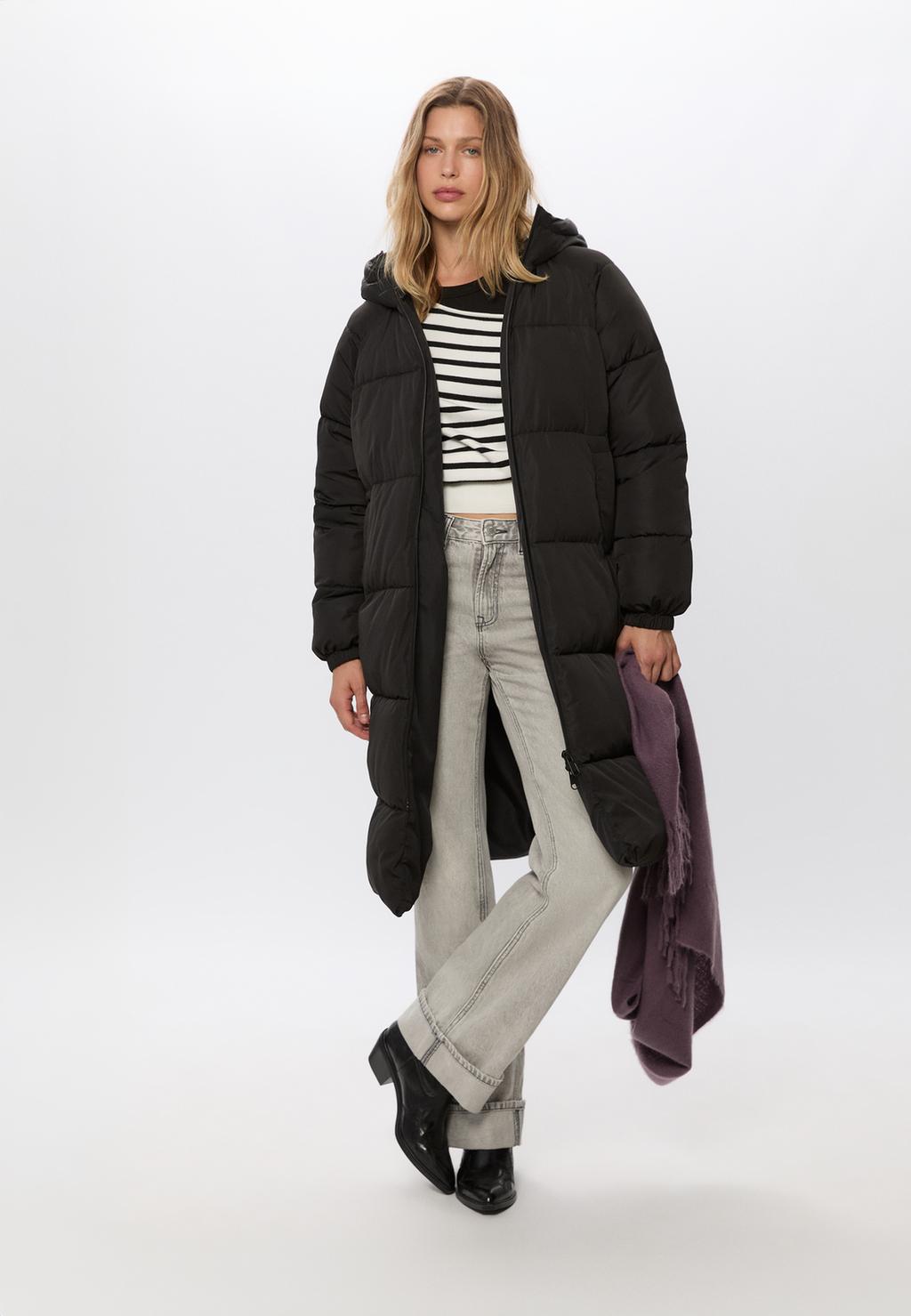 Long puffer coat