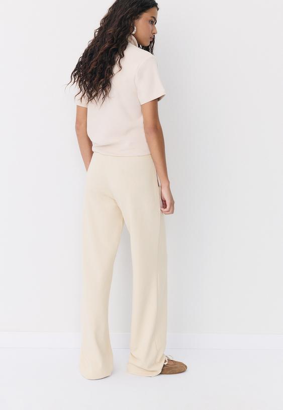 Stradivarius Soft-Touch Formal Joggers Stone L