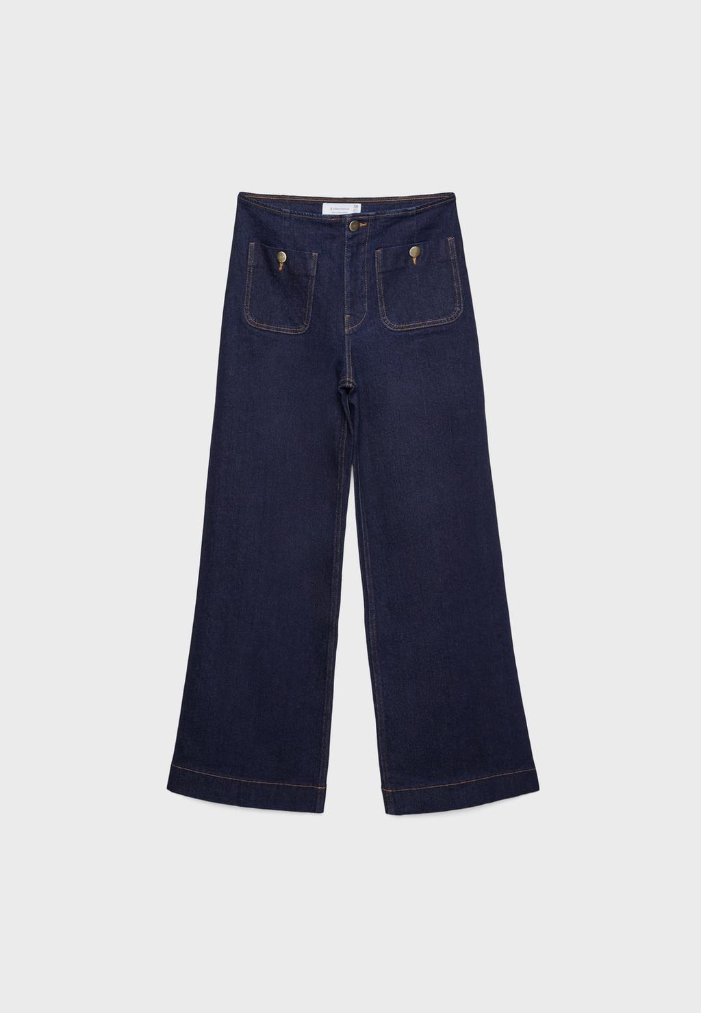 D77 minimalistische jeans met zakken