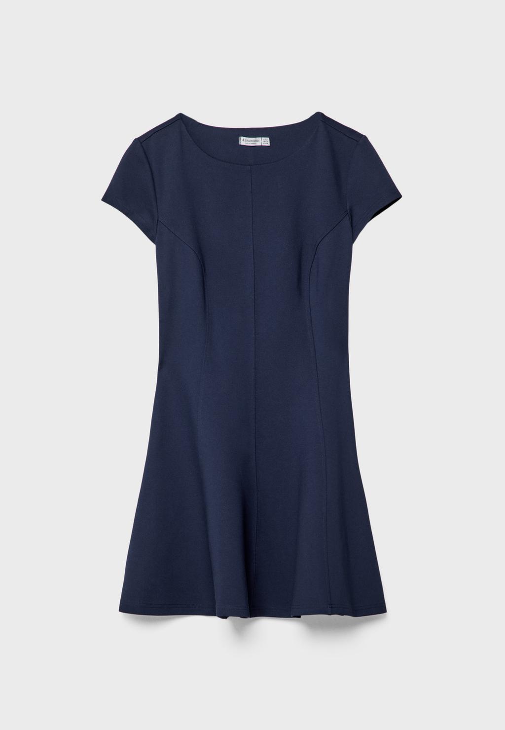 Robe maille Rome manches courtes