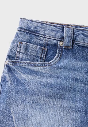 D62 denim skort — MEDIUM DENIM WASH 9