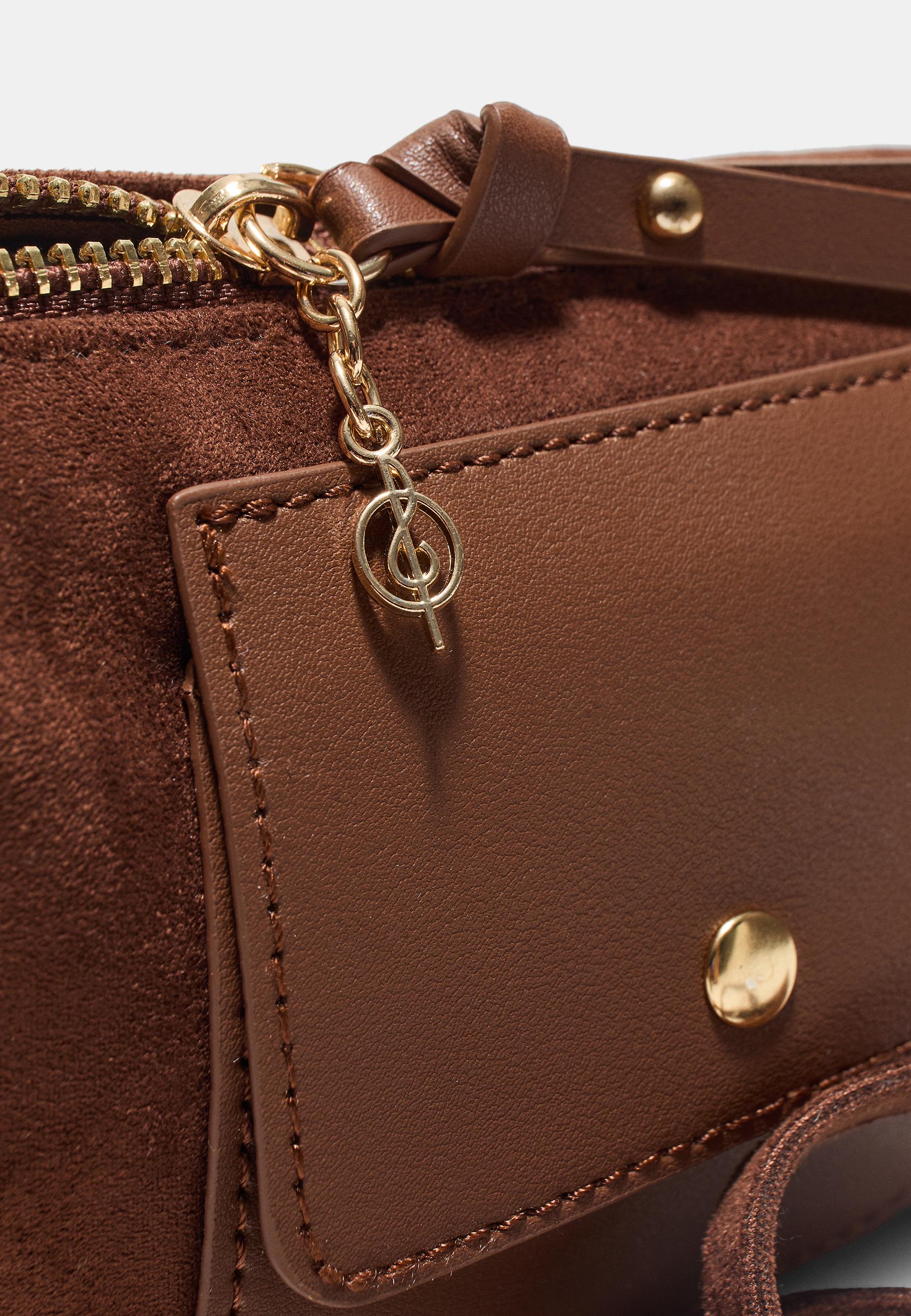 Contrast mini bag — Brown