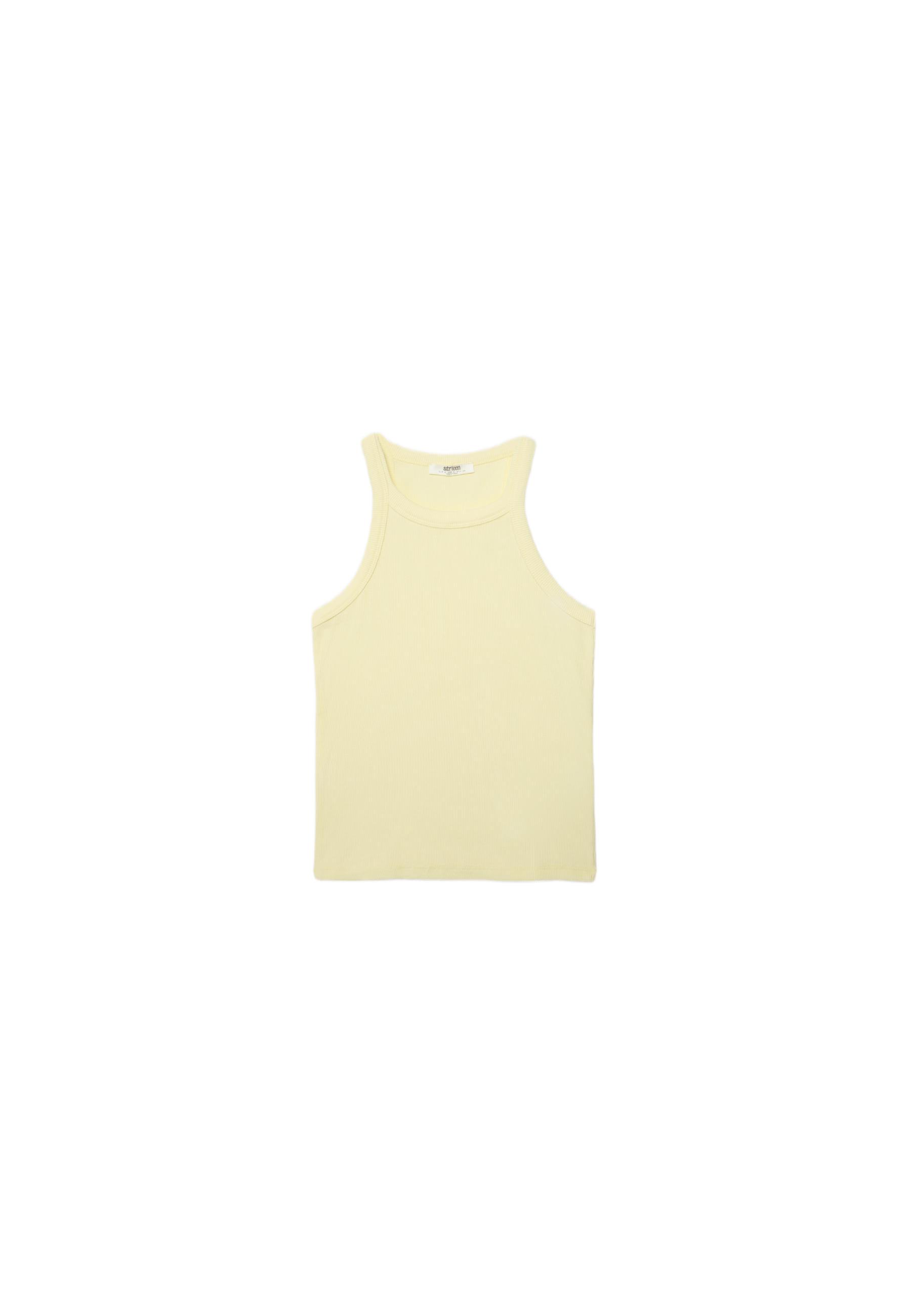 Racerback T-shirt — Pastel yellow