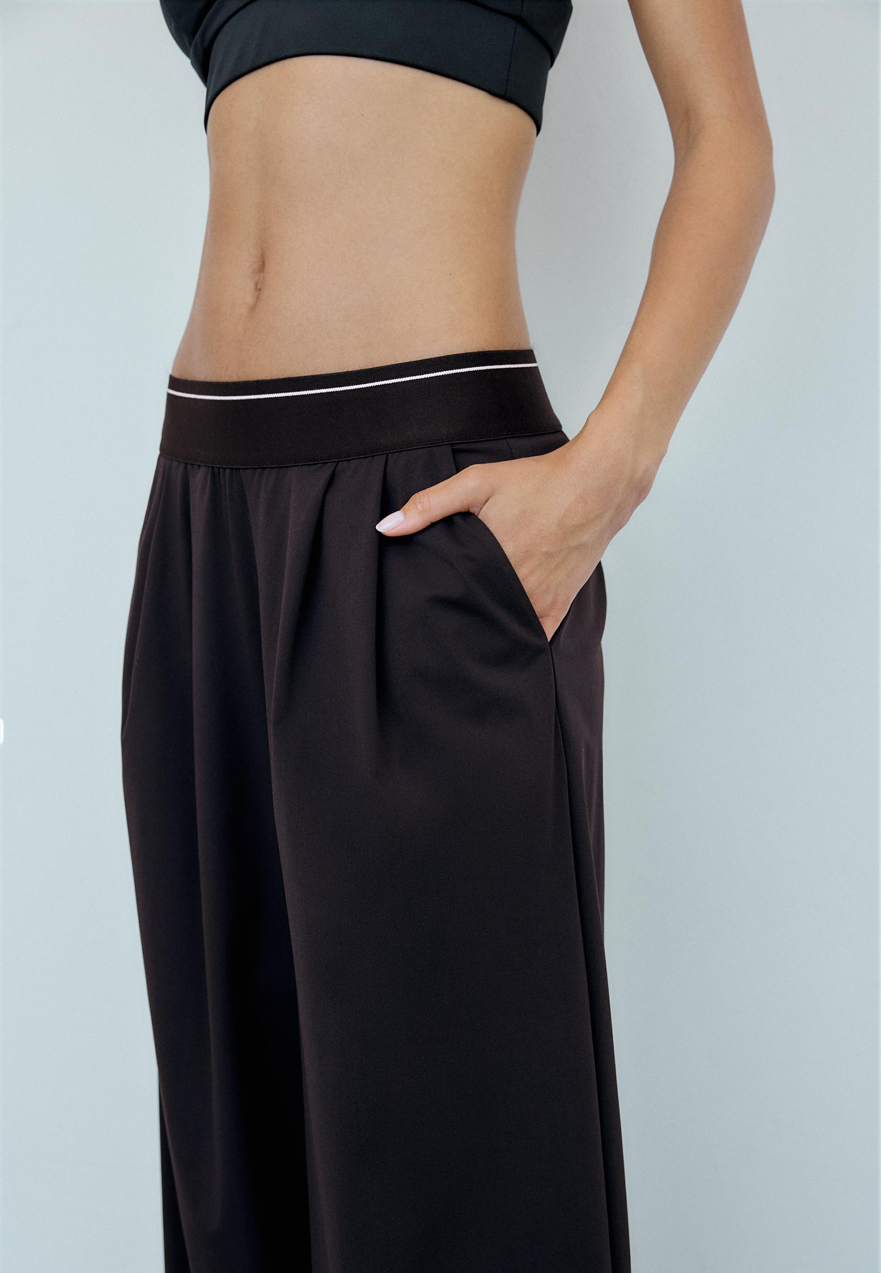 Lastikli bel palazzo jogger pantolon - Görsel 4