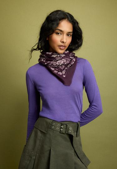 Soft-touch scarf — Dark purple 4