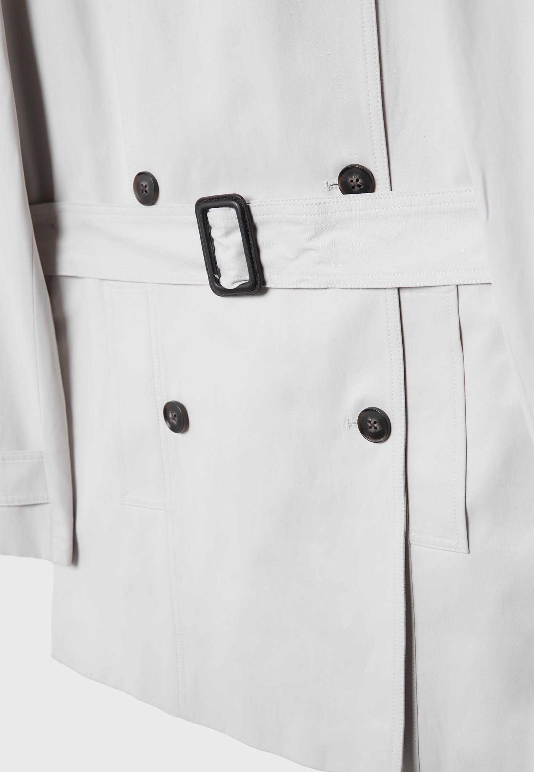 Basic short trench coat — Stone