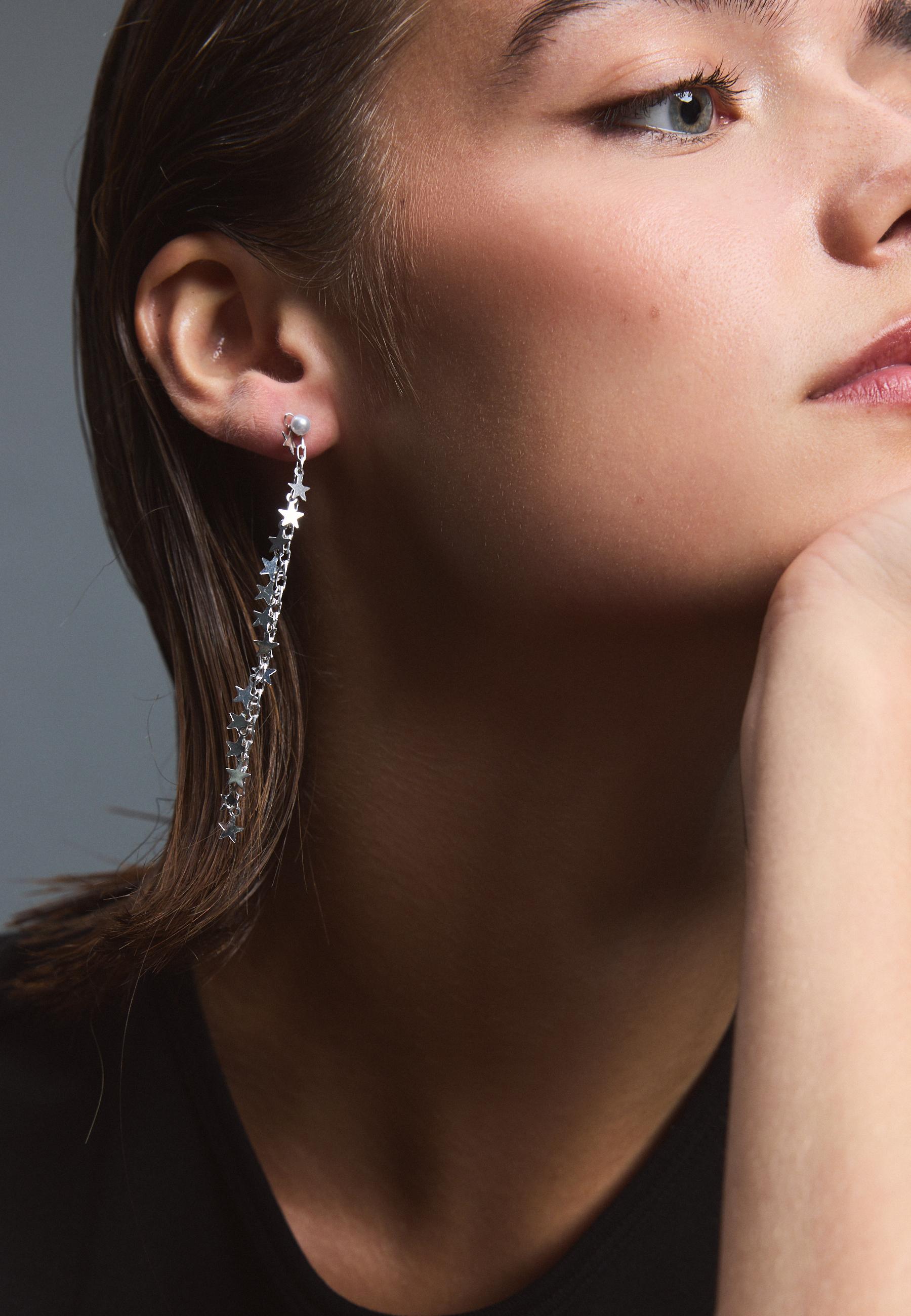 Set of 9 moon earrings — Grey