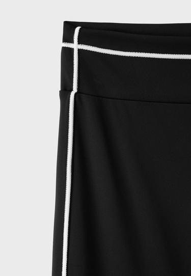 High-waist leggings with piping detail — Black 8