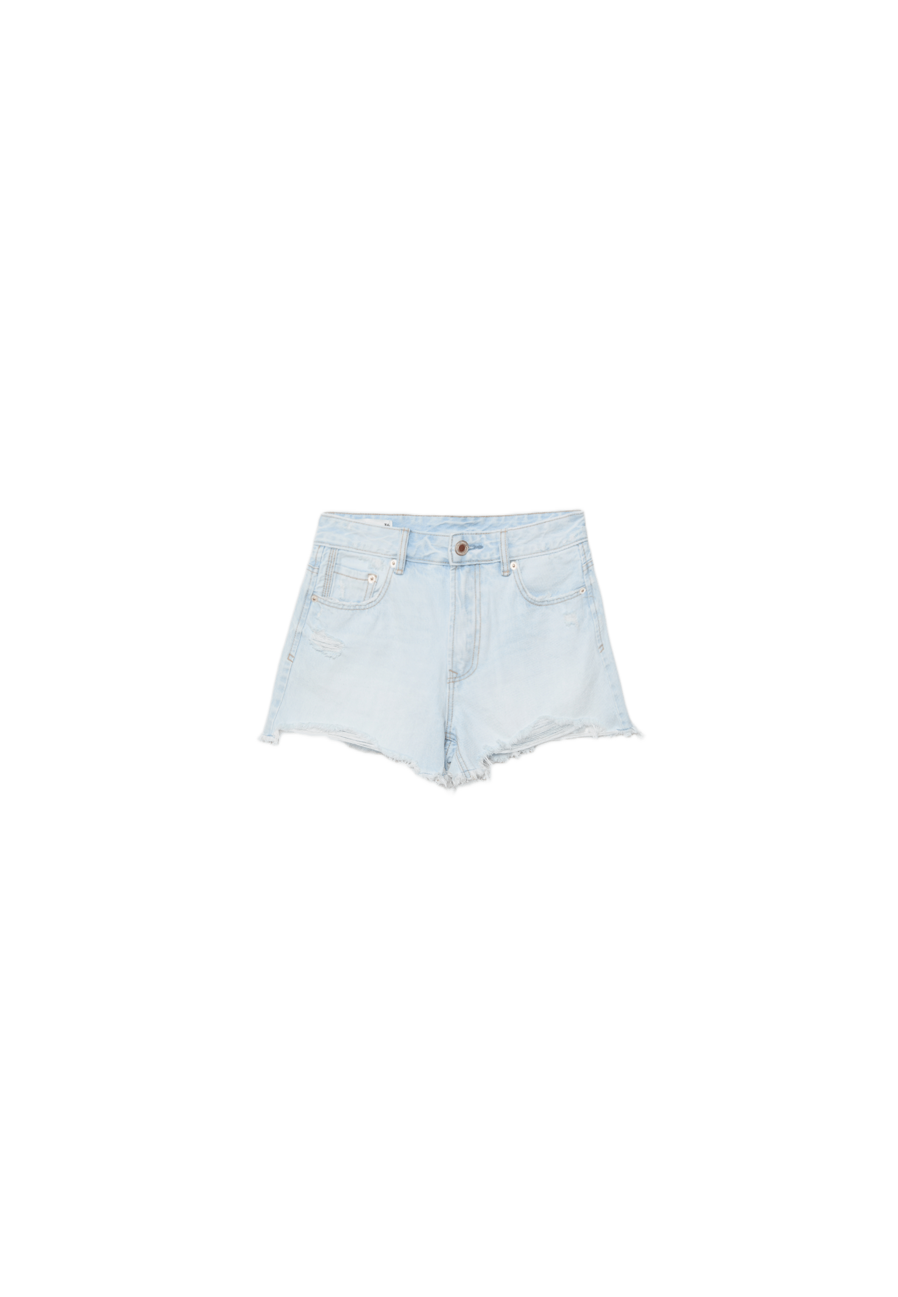 D75 distressed denim şort - Görsel 9