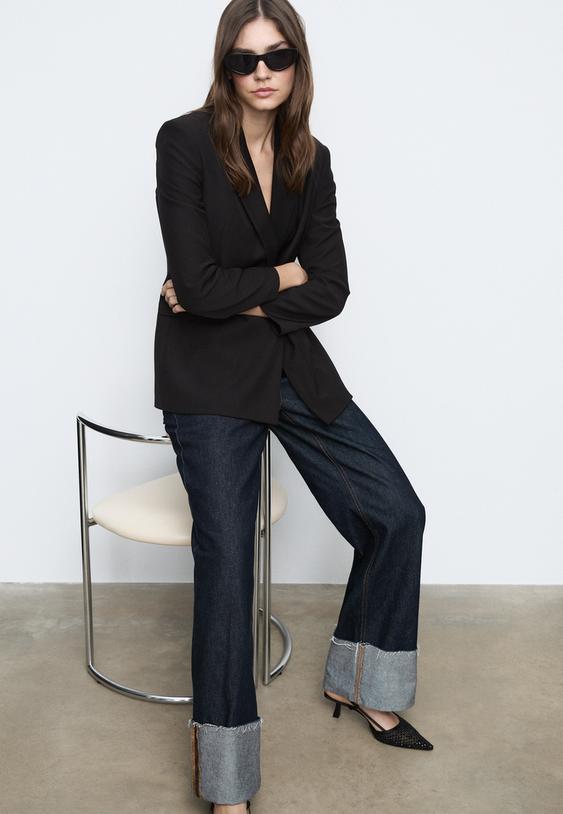 slim fit double breasted blazer