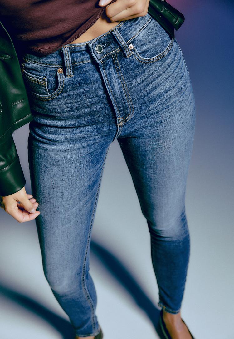 d09 skinny jeans met superhoge taille