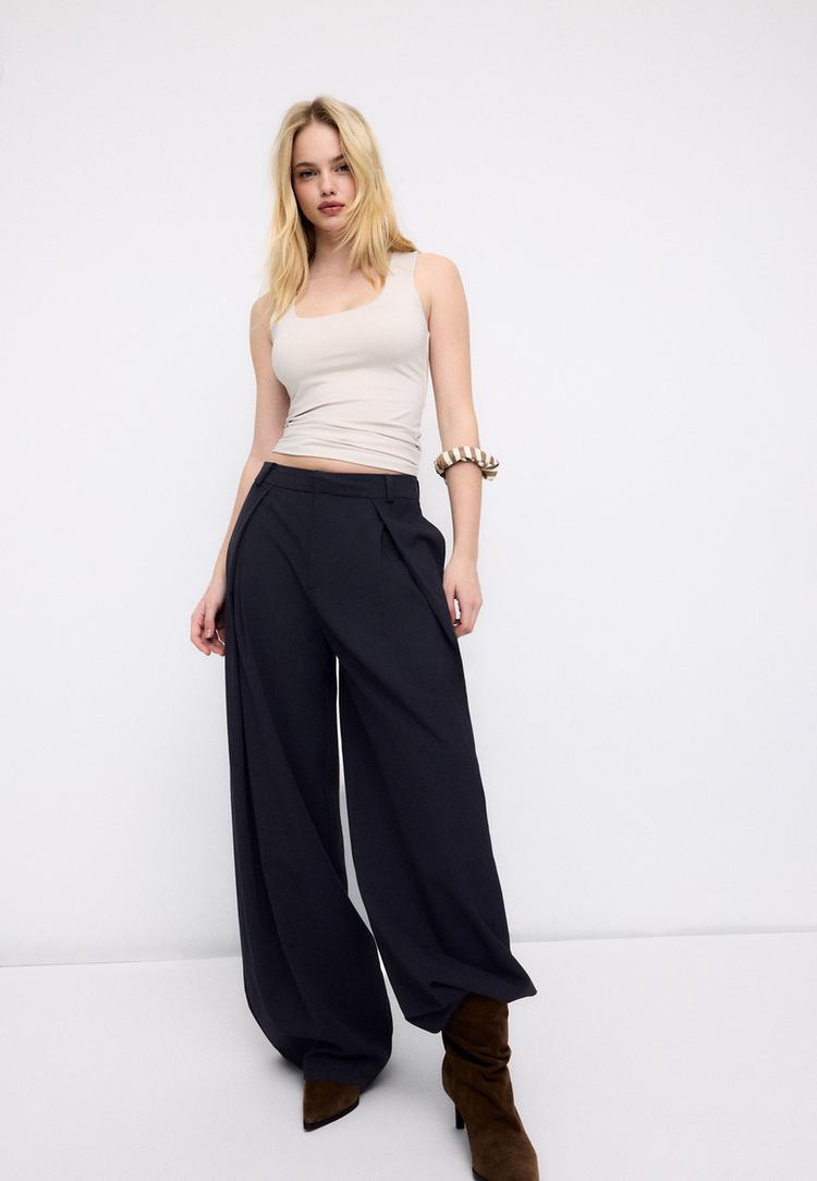 Stradivarius Polyamid T-Shirt Med Brede Stropper S