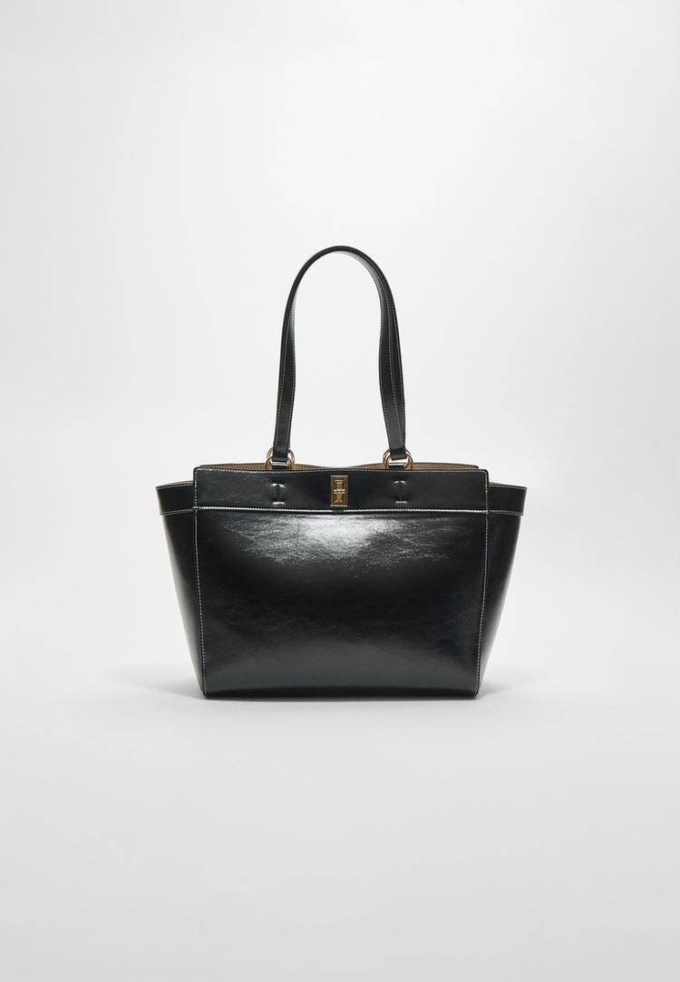 bolso capazo pespuntes