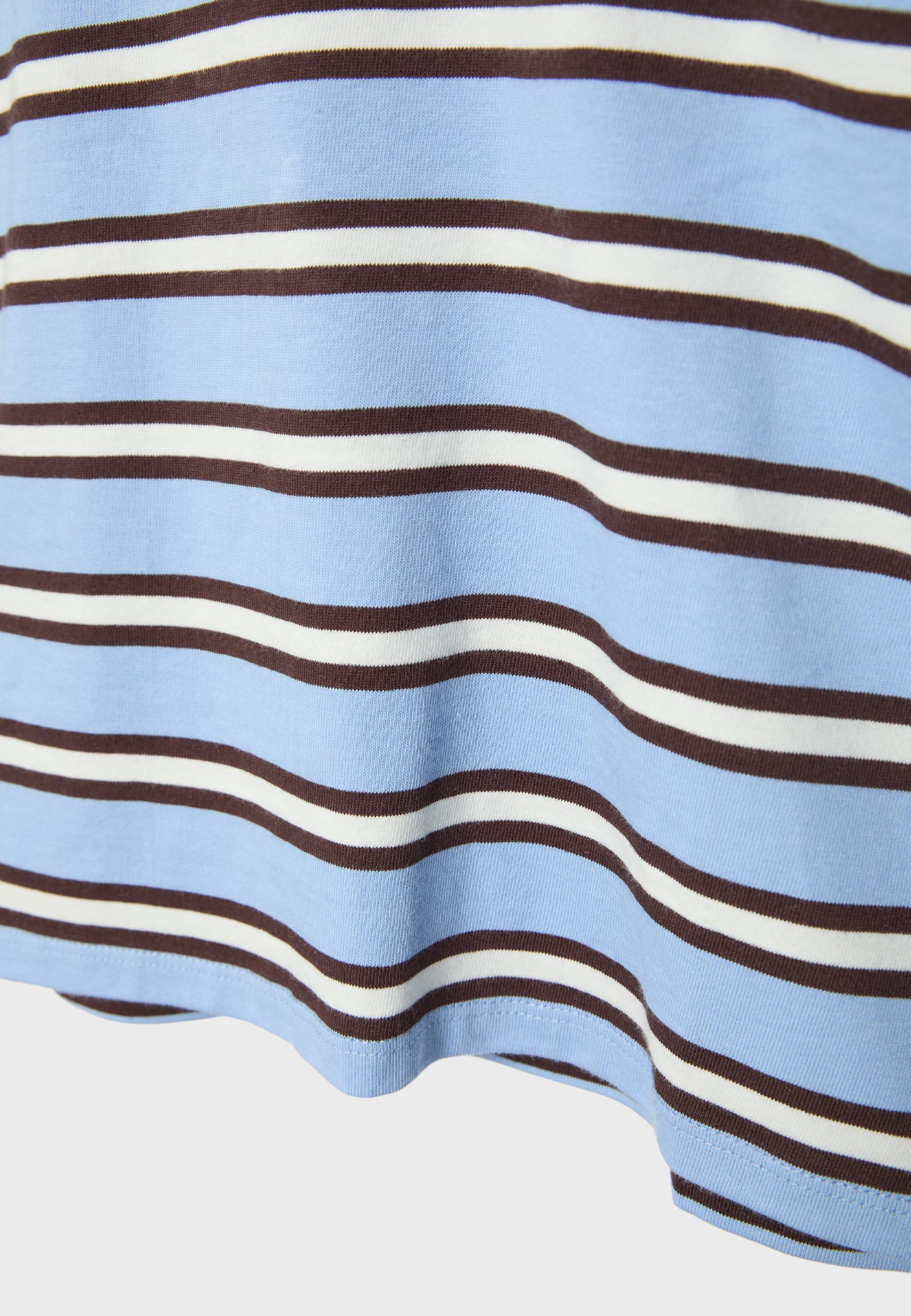 Striped short sleeve T-shirt — Royal blue