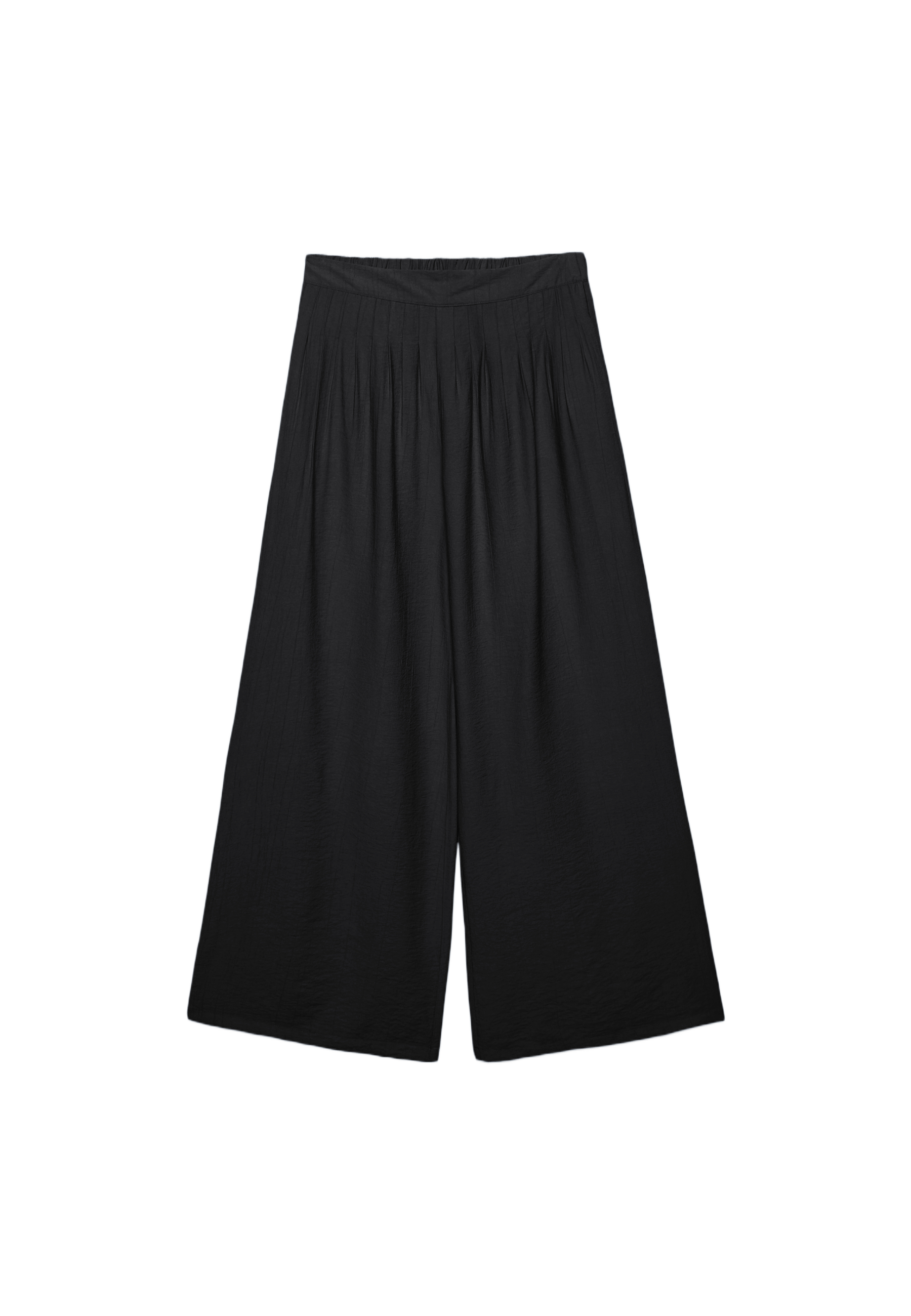 Darted palazzo trousers — Black