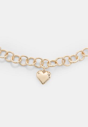 Heart chain necklace — Gold 5