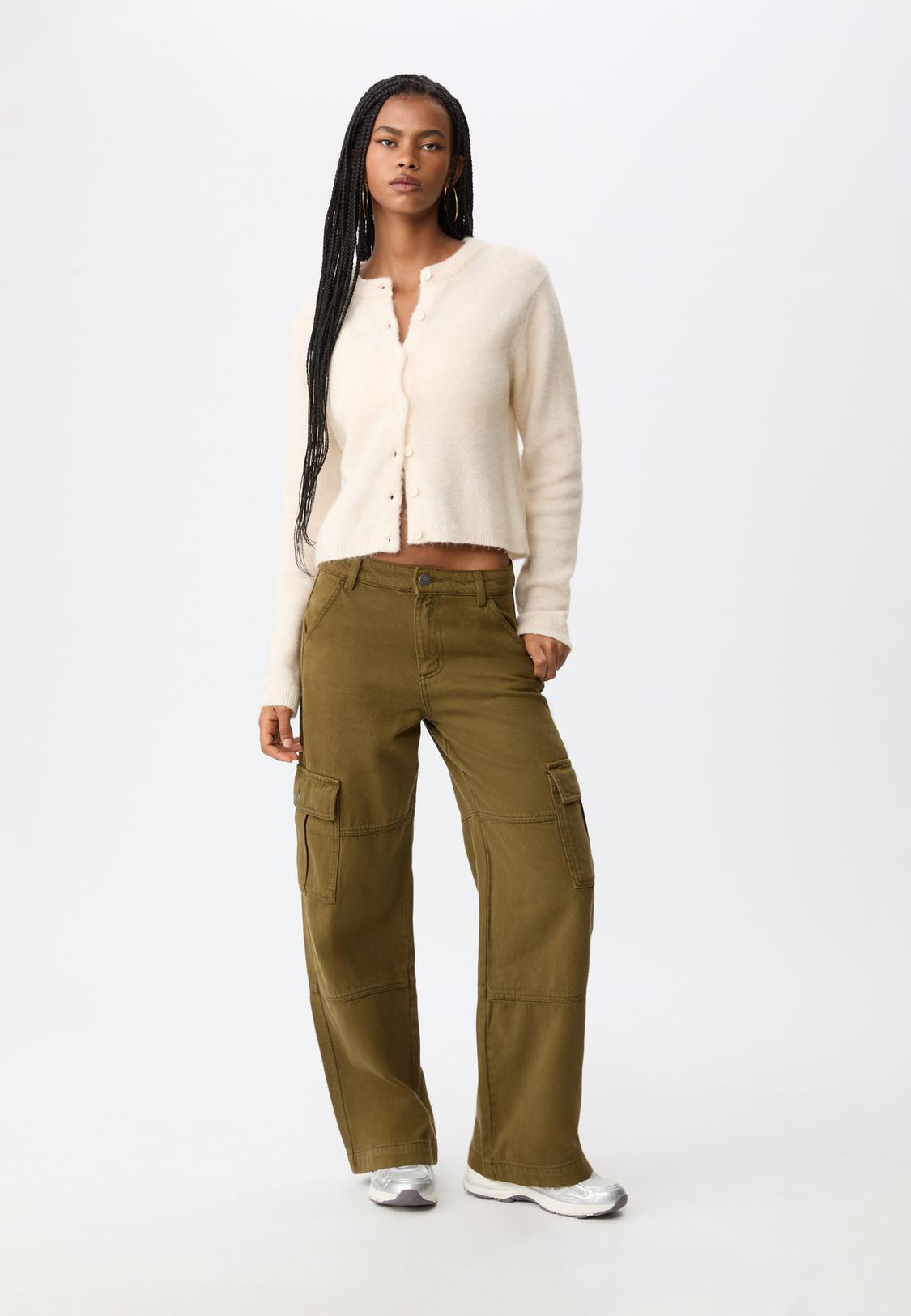 Straight-leg cargo trousers