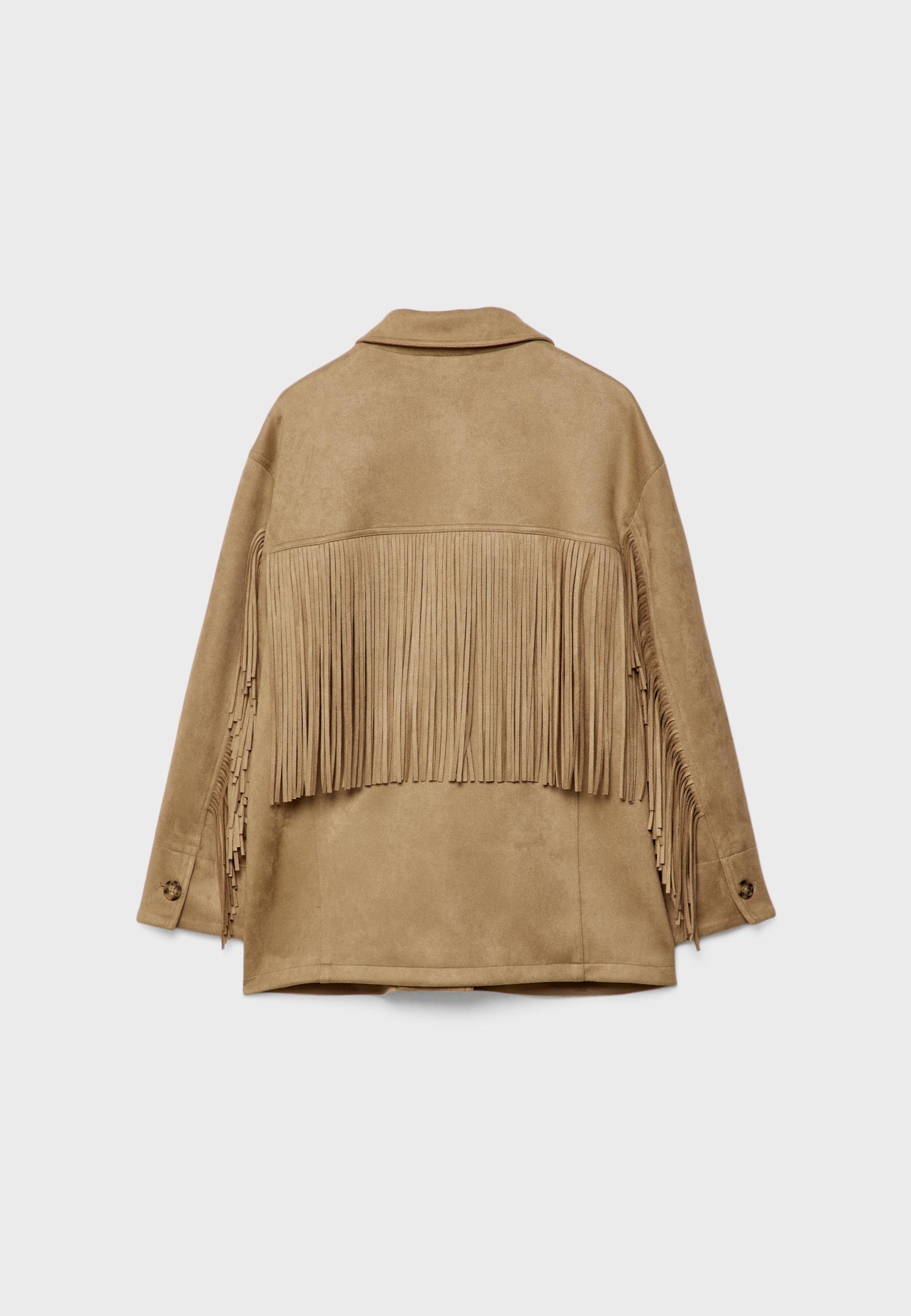 Fringed faux suede jacket - Women's fashion | Stradivarius Fringed faux suede jacket - Women's fashion | Stradivarius