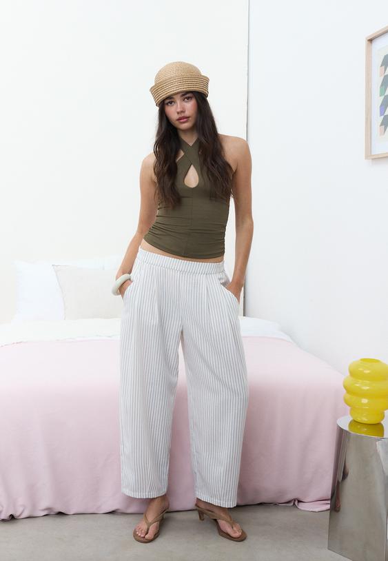 halter crossover top