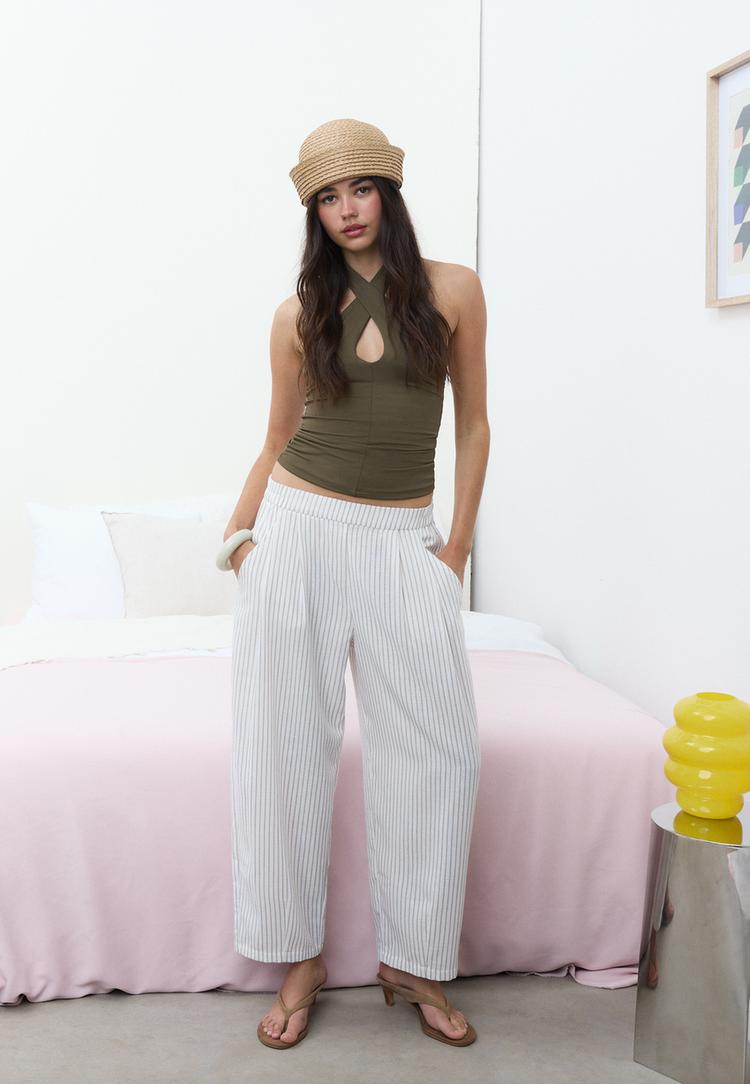 top halter cruzado