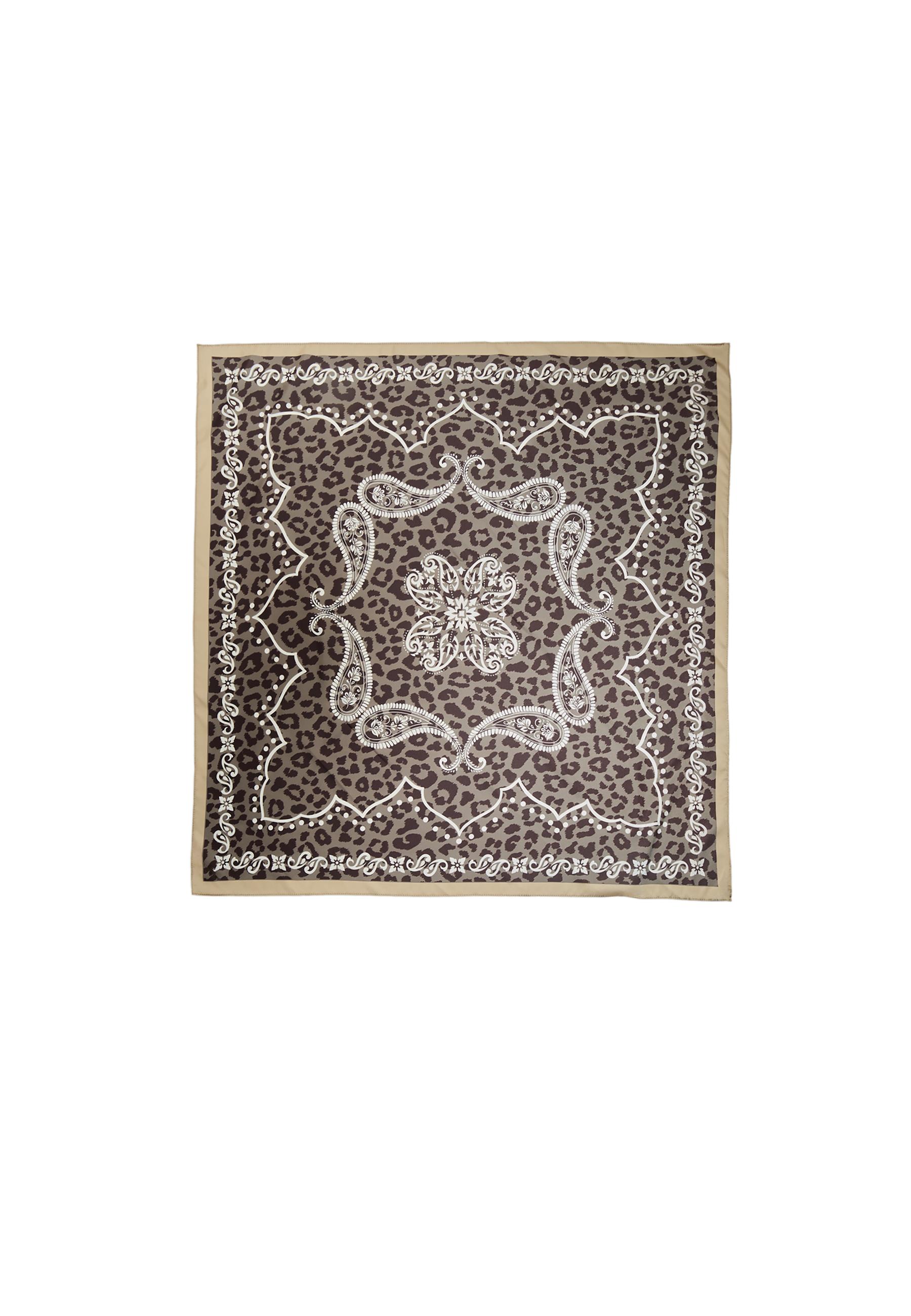 Leopard print scarf — Khaki