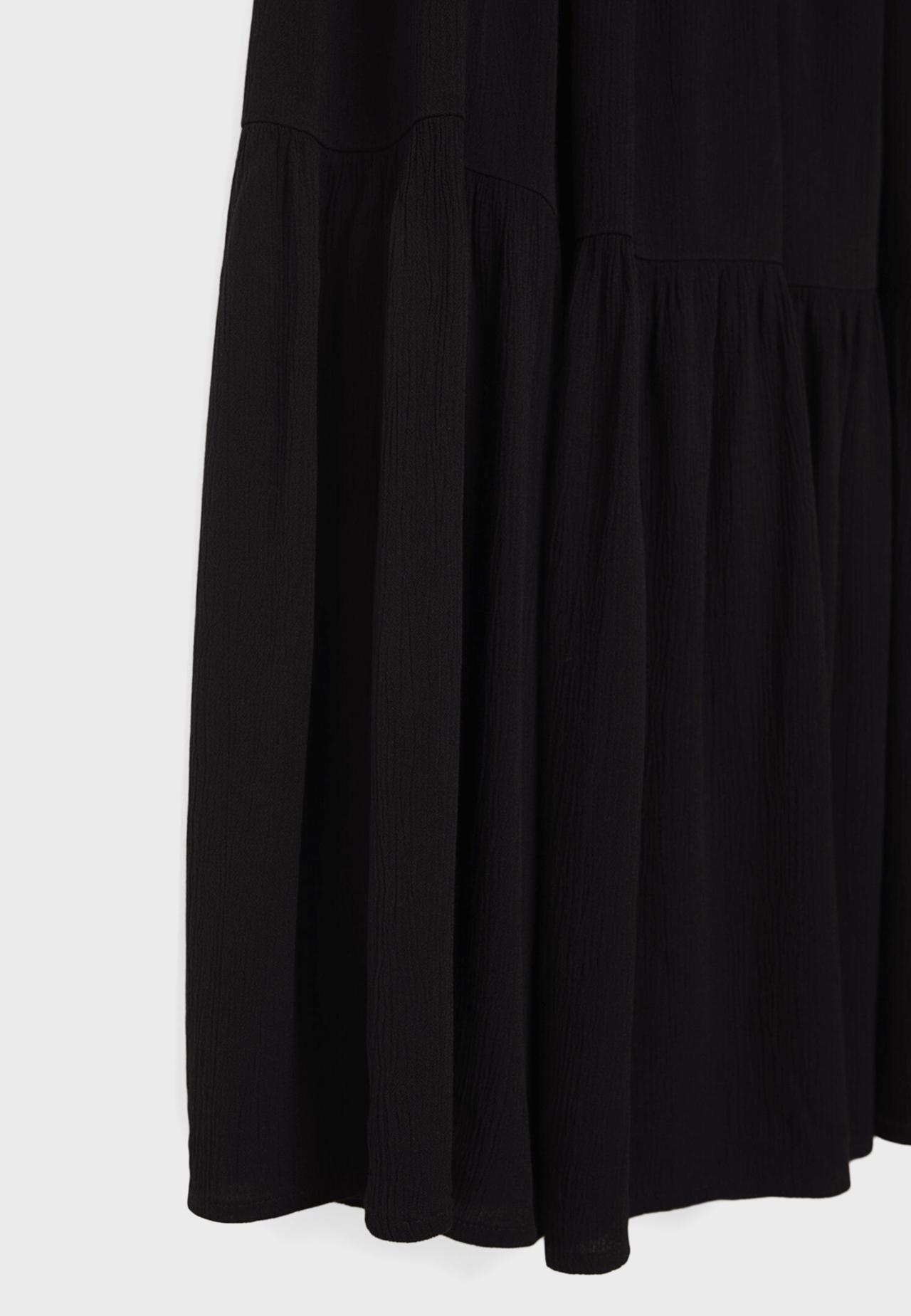 Boho midi skirt — Black