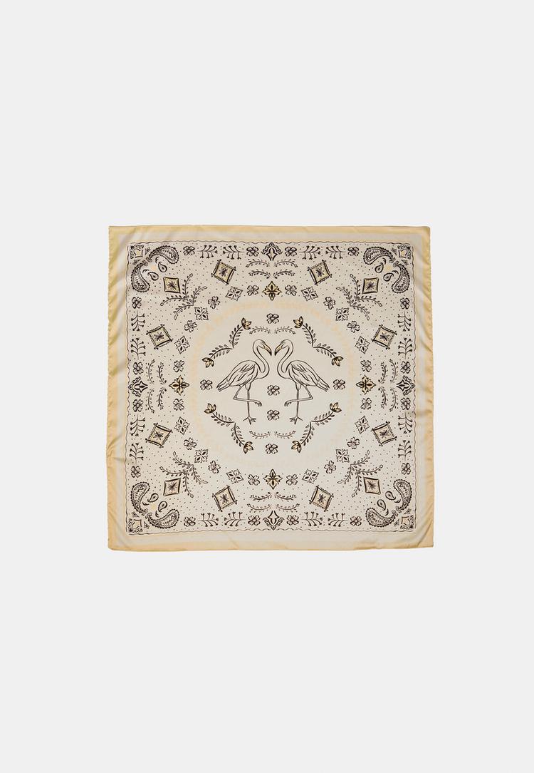 Stradivarius Μαντήλι Φλαμίνγκο Paisley Εκρού Os