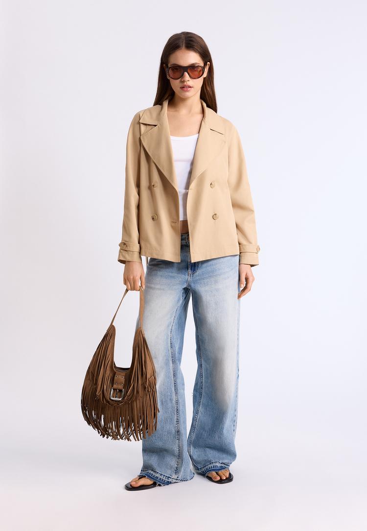 trench fluide court ceinture