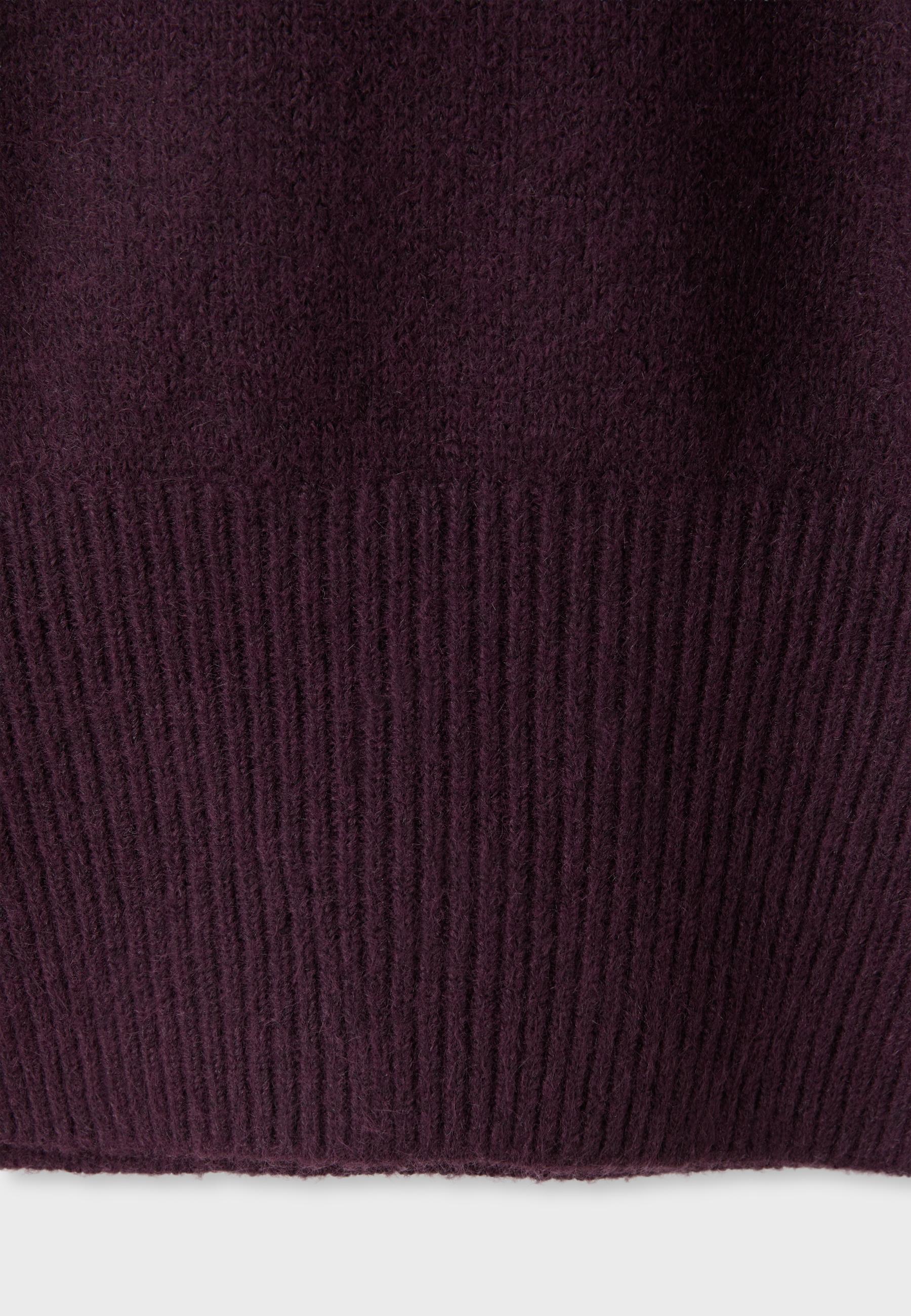 Soft knit waistband jumper — AUBERGINE
