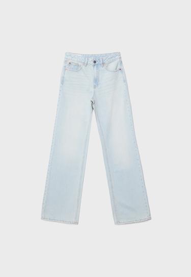 D92 Ripped straight wide-leg jeans — LIGHT BLEACH 8