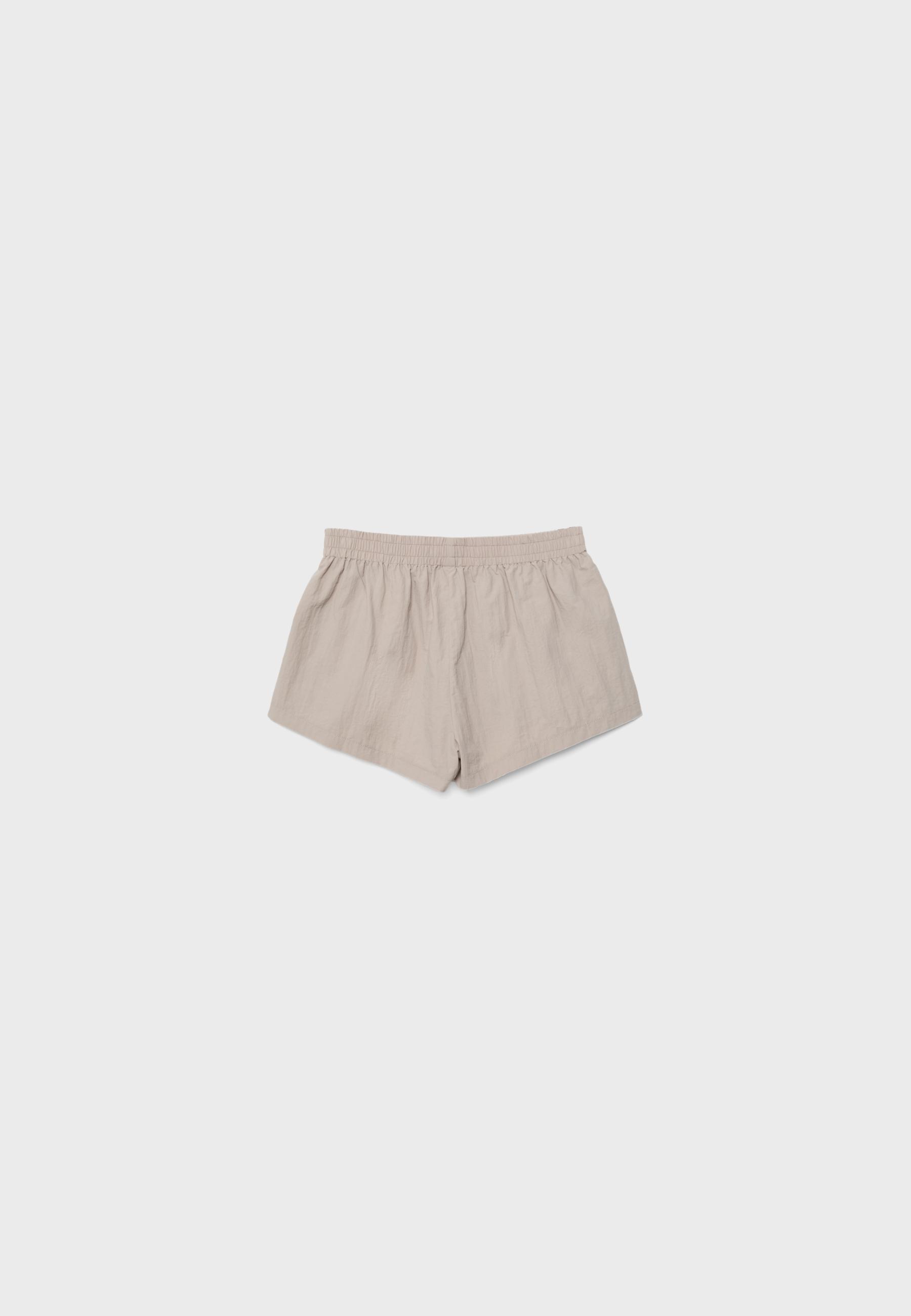 Technical mini shorts — Stone
