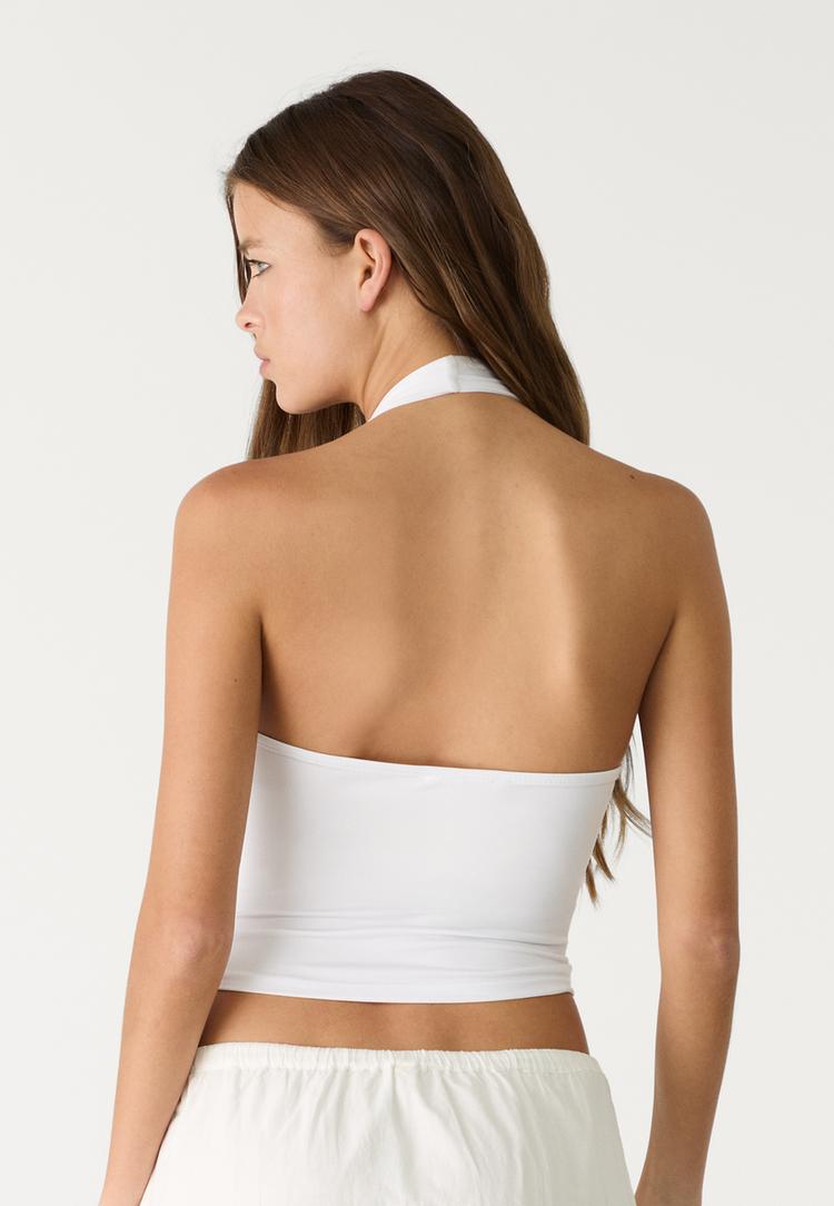 camiseta cuello halter