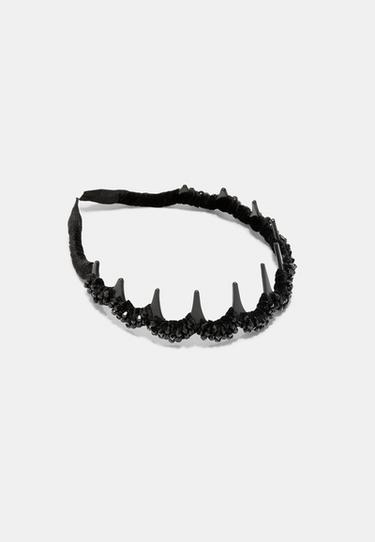 Rigid shimmery headband — Black 3