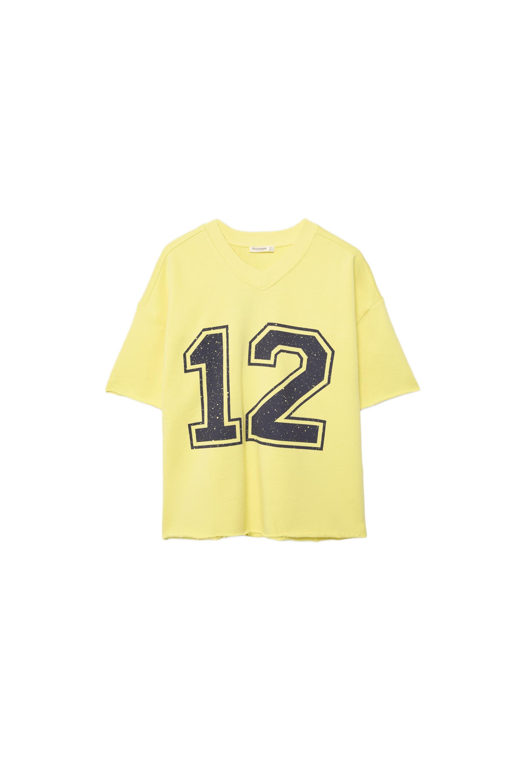 New York short sleeve sweatshirt — Pastel yellow