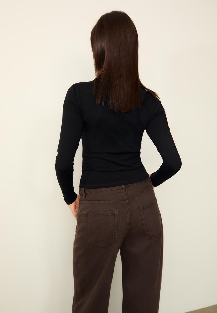 basic t shirt met ronde hals