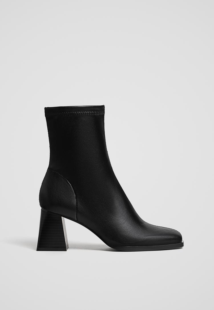 botines tacon medio stretch