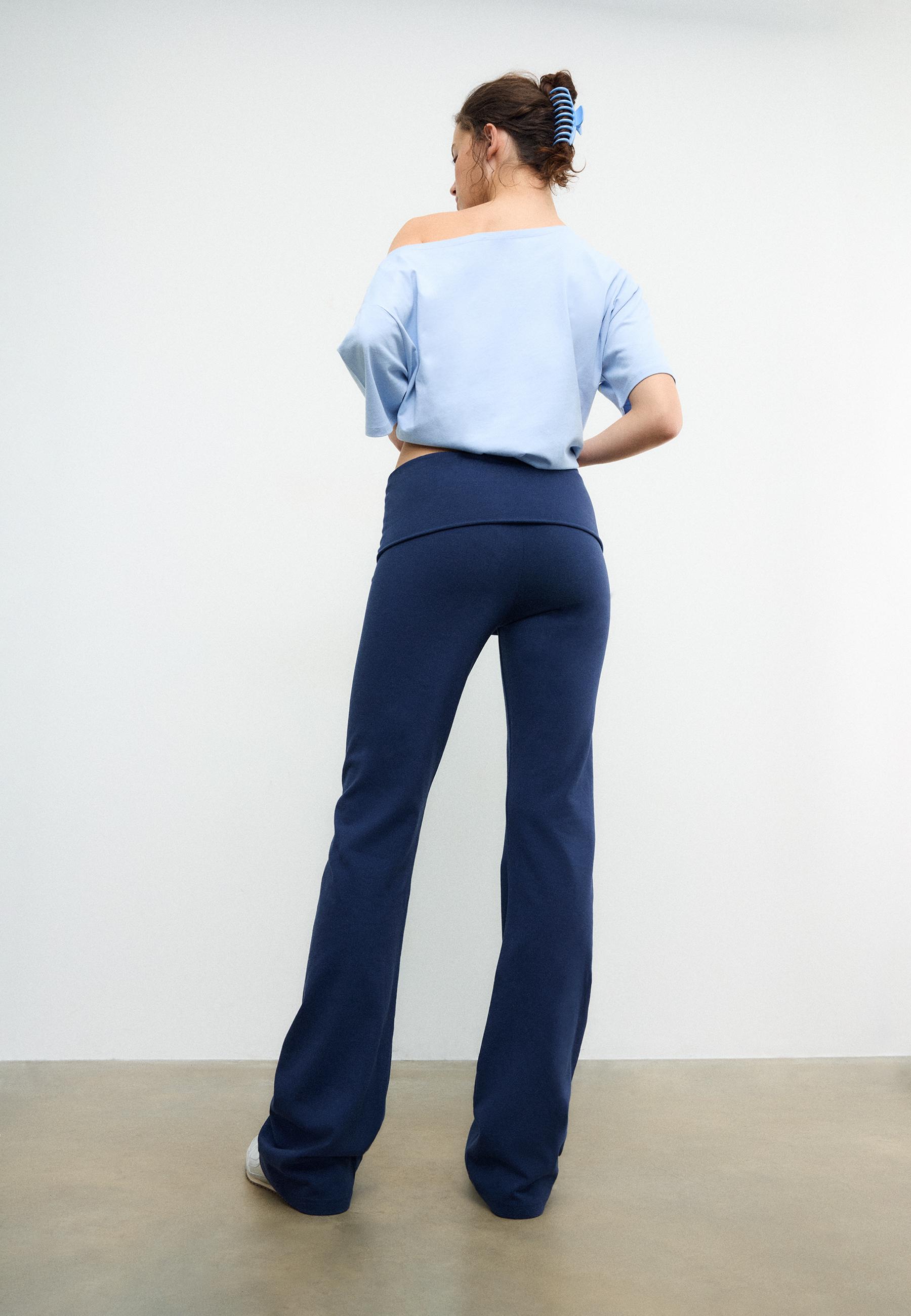 Flared leggings — Dark blue