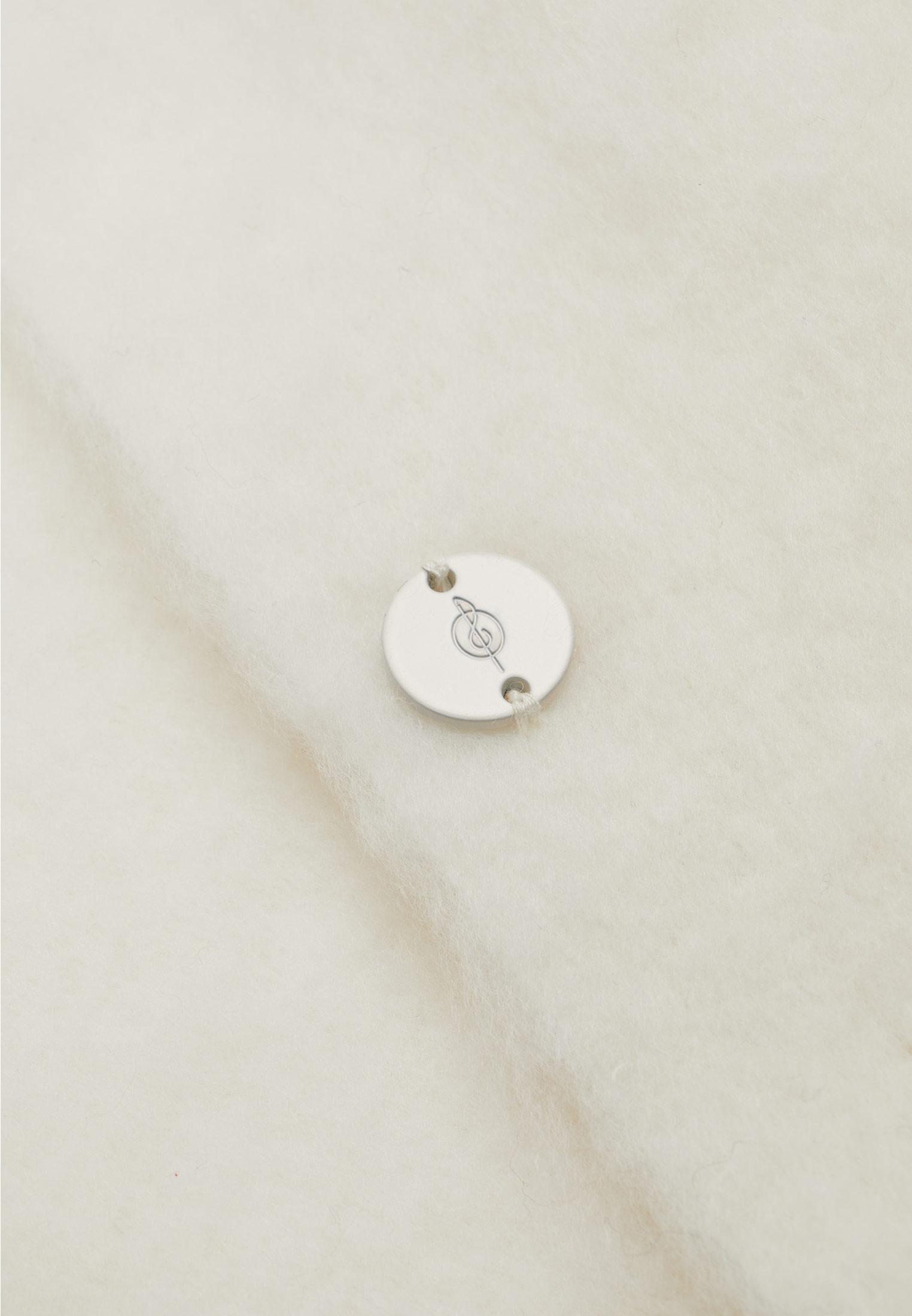 Basic plain scarf — Ecru