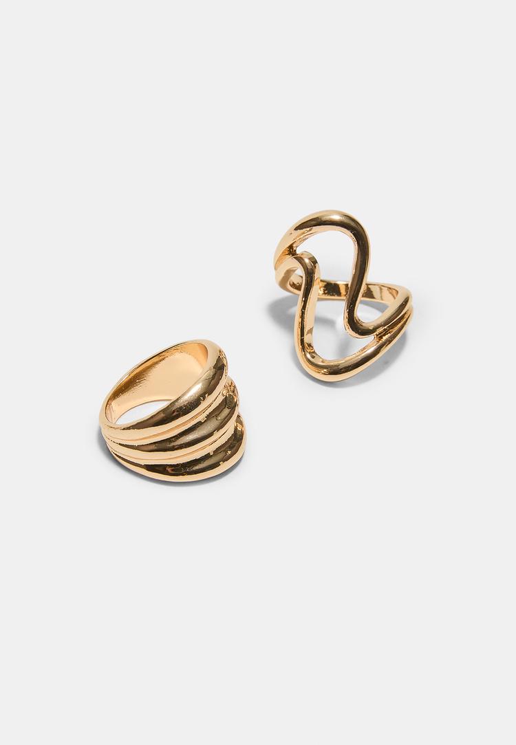 Stradivarius Σετ 5 Δαχτυλίδια Θάλασσα Χρυσαφί Os φωτογραφία