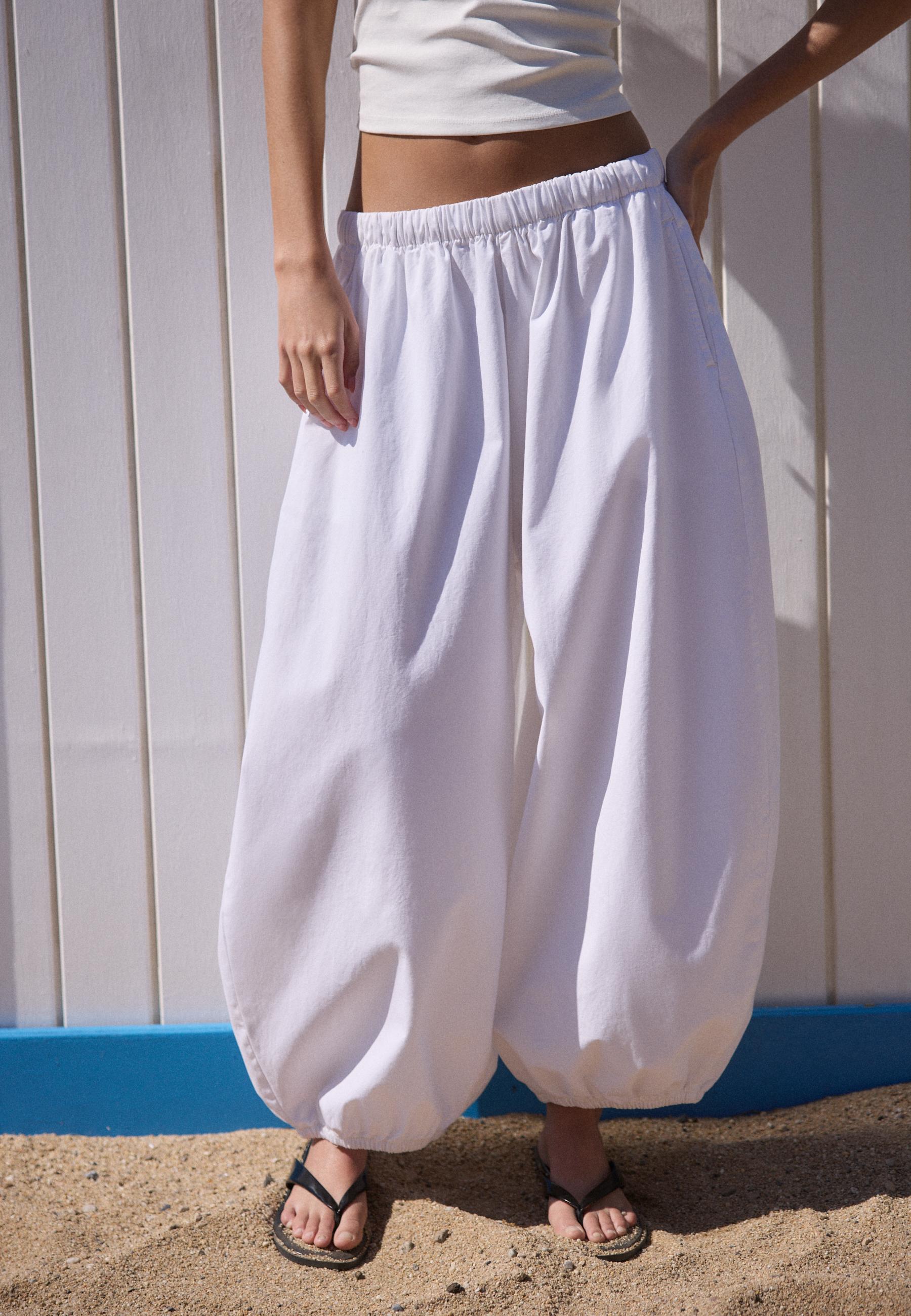 Poplin bloomer pantolon - Görsel 4