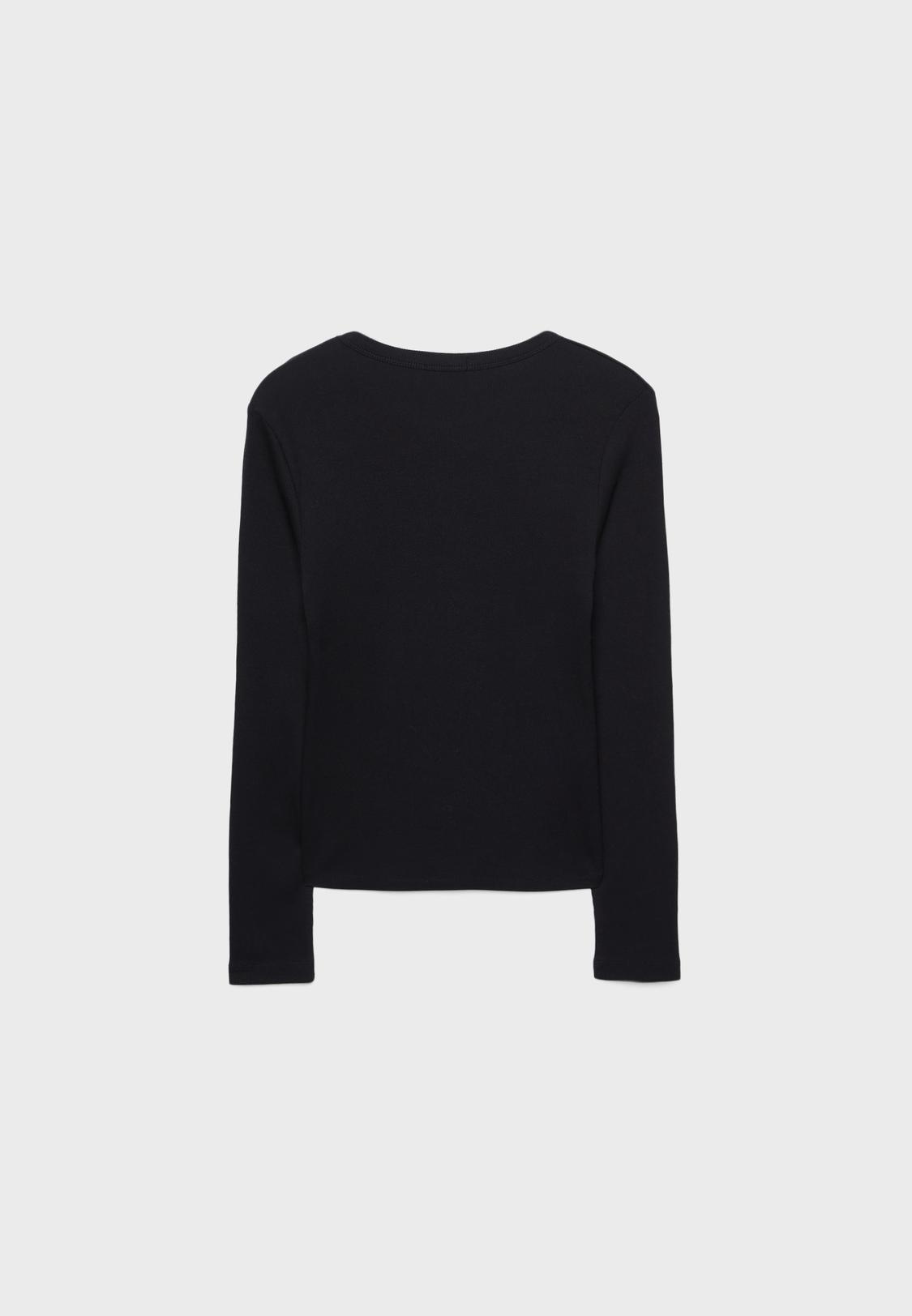 Shirt Basica Manga Larga Zara Camiseta Crop Top Manga Larga Zara