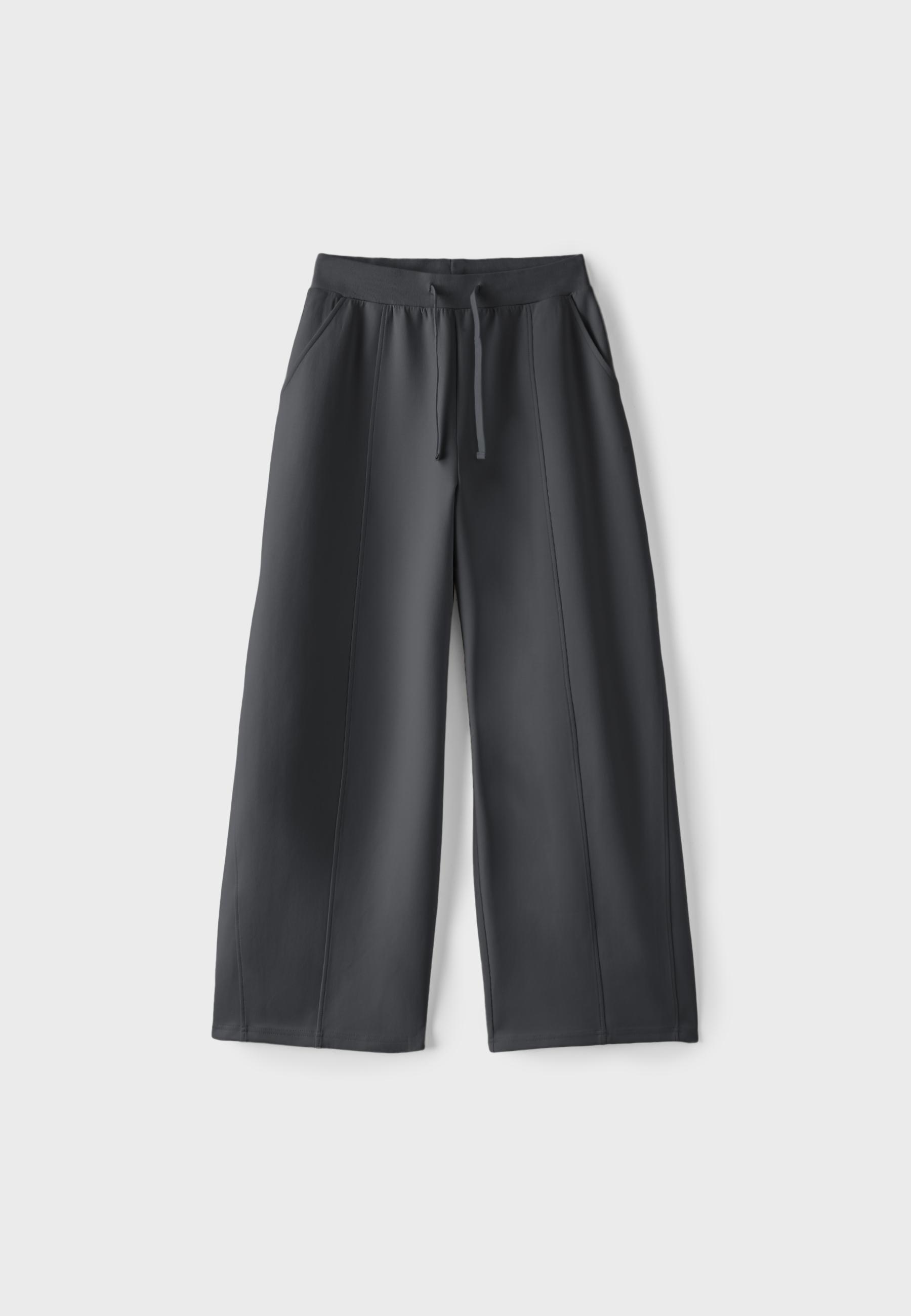 Wide-leg barrel jogger trousers — Dark grey