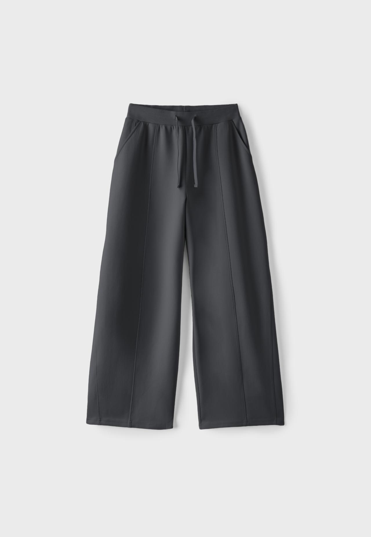 Wide-leg barrel jogger trousers — Dark grey