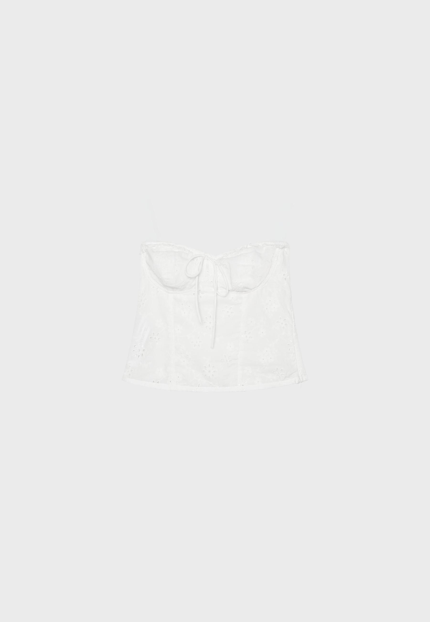 Corset bustier top — White