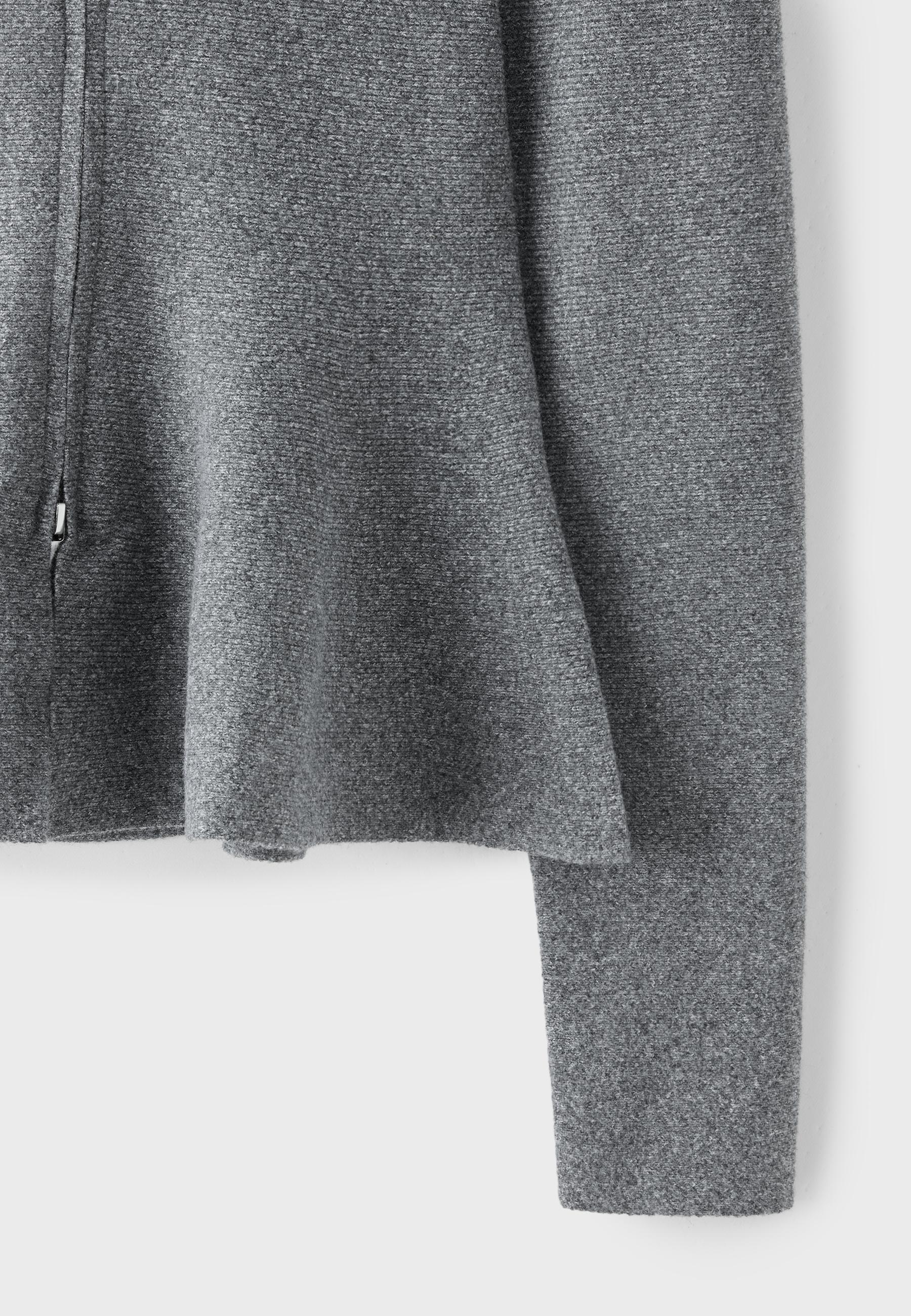 Peplum knit sweater — Dark grey