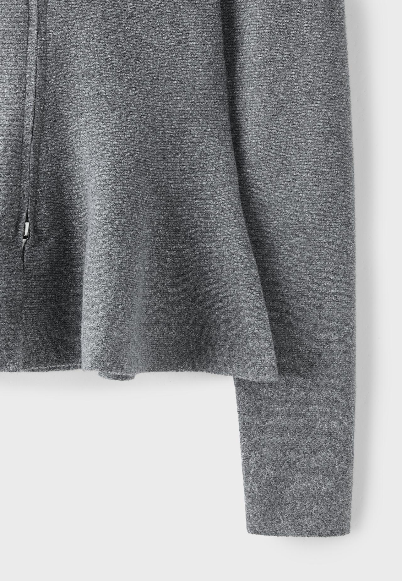 Peplum knit sweater — Dark grey